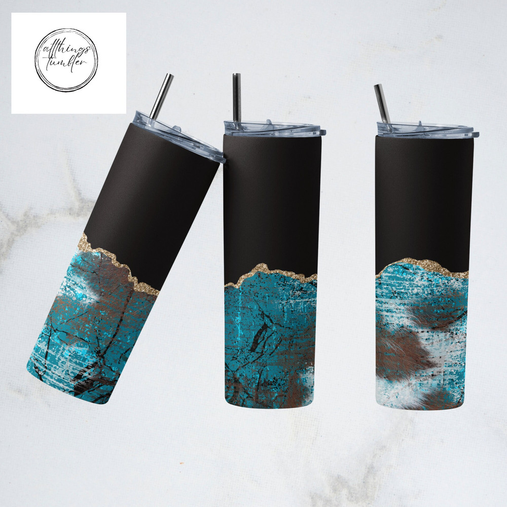 Western Gold Agate Tumbler, Western Gold Agate Skinny Tumbler.png