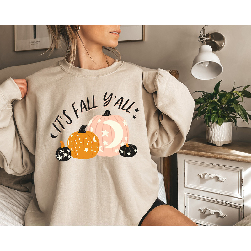 It's Fall Y'All Shirt,Leopard Print Fall Shirt,Thanksgiving Sweatshirt,Oversize Sweatshirt,Hello Pumpkin,Fall Vibes,Peace Love Thanksgiving - 1.jpg