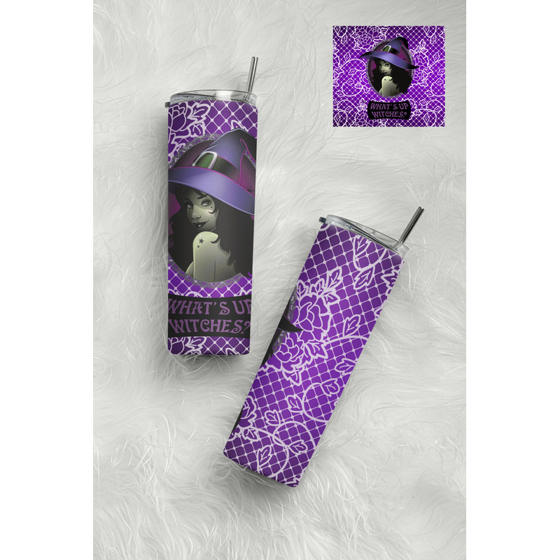 Witch Tumbler Wrap Dark Tumbler, Witch Tumbler Wrap Dark Skinny Tumbler, Witch Tumbler.png