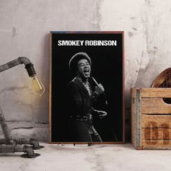 smokey robinson poster, captivating crooner poster, music poster, r&b music poster, singer poster, wall art, motown