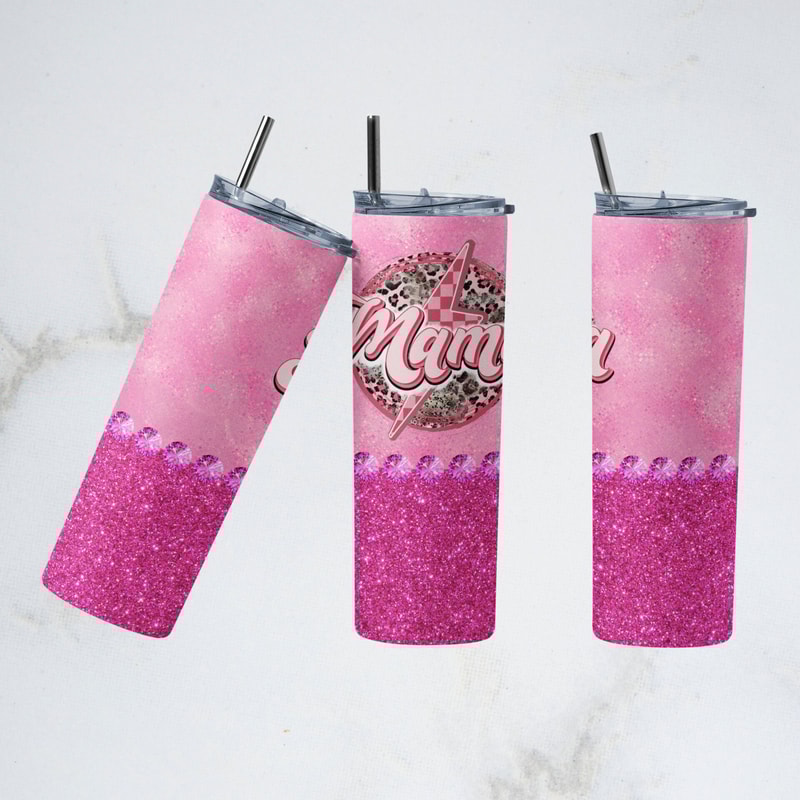 20oz Skinny Tumbler Mama, Retro Mama Tumbler Design, Sublimation PNG Digital File, Mama Digital Design PNG.jpg