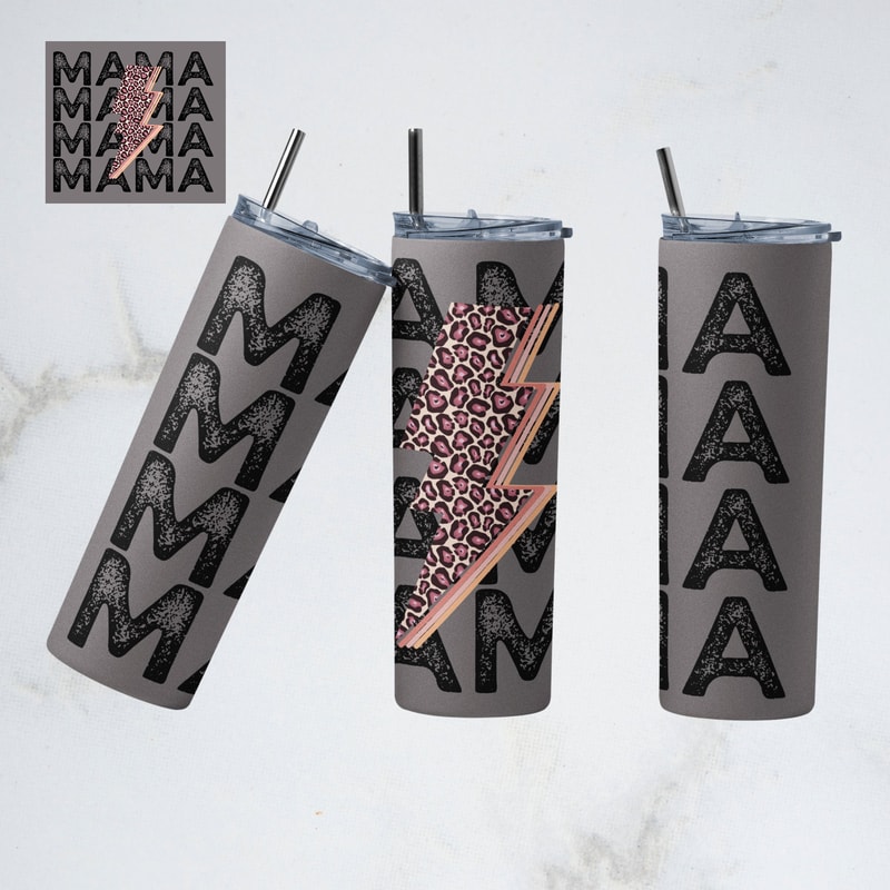 20oz Skinny Tumbler Mama, Retro Mama Tumbler Design, Sublimation PNG Digital File, Mama Digital Design, Leopard Sublimation Design, Mama-1.jpg
