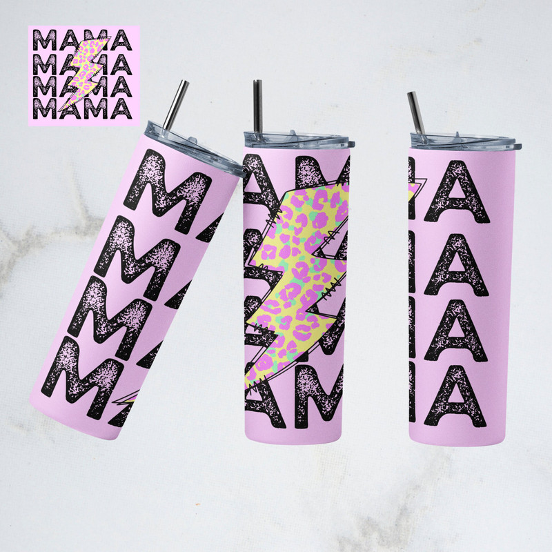 20oz Skinny Tumbler Mama, Retro Mama Tumbler Design, Sublimation PNG Digital File, Mama Digital Design, Leopard Sublimation Design, Mama-3.jpg