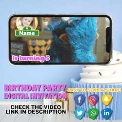 sesame street animated video invitation hd with 2 versions to choose from