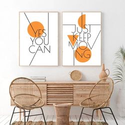 Digital Print Yes You Can Print Positive Inspirational Quote Print Wall Art Motivational Office Wall Decor Printable
