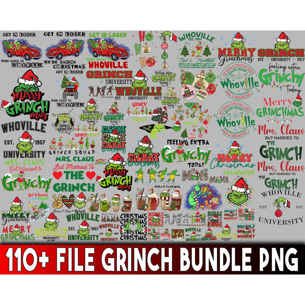110+ file Grinch bundle png .jpg