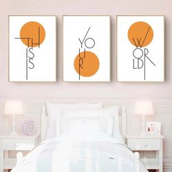 motivational quotes print set 3 motivational quotes wall decor inspirational quotes wall art poster self love art print