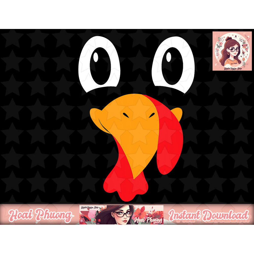 Turkey Face Shirt Kids Adult Funny Halloween Thanksgiving png, instant download.jpg