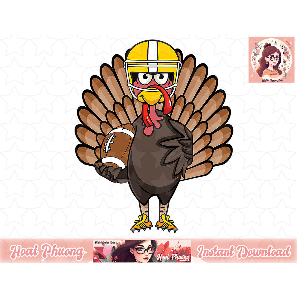 Turkey Football Thanksgiving Turkey Bowl Gift png, instant download.jpg