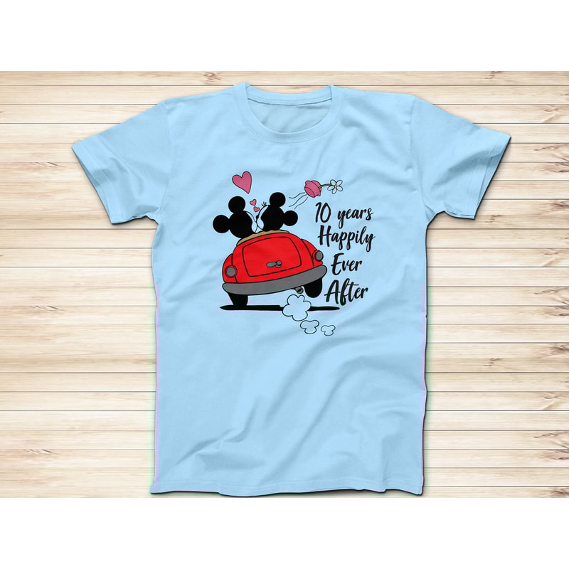 10 Years Happily Ever After Anniversary T-Shirts, Mickey and Minnie Marriage T-Shirts, Disney Custom T-Shirts, Disney Anniversary T-Shirts - 3.jpg