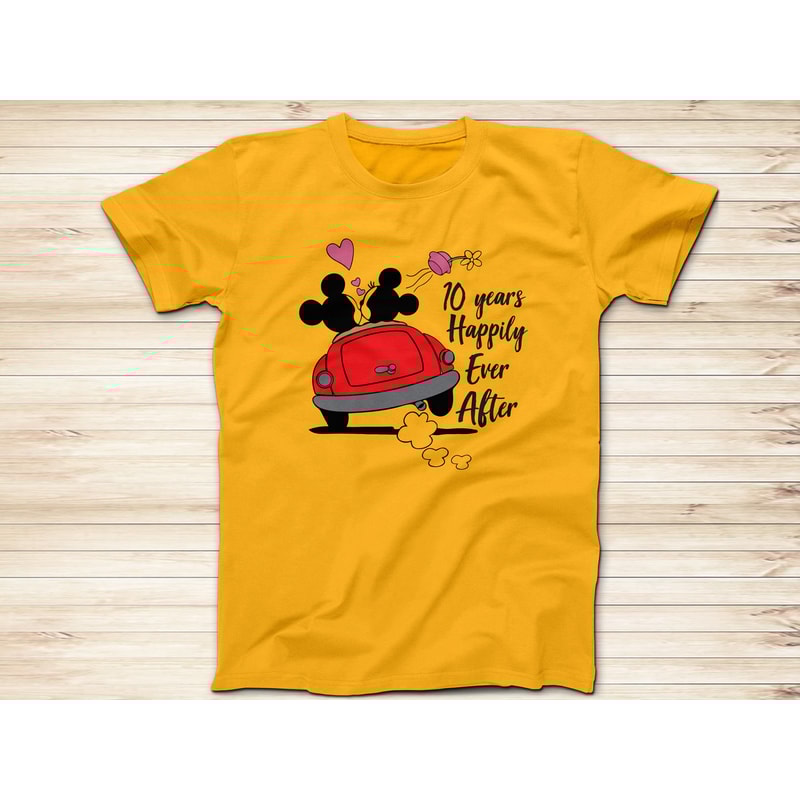 10 Years Happily Ever After Anniversary T-Shirts, Mickey and Minnie Marriage T-Shirts, Disney Custom T-Shirts, Disney Anniversary T-Shirts - 4.jpg