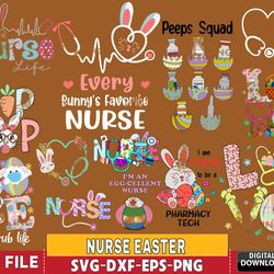13 file nurse easter svg bundle , easter svg bundle