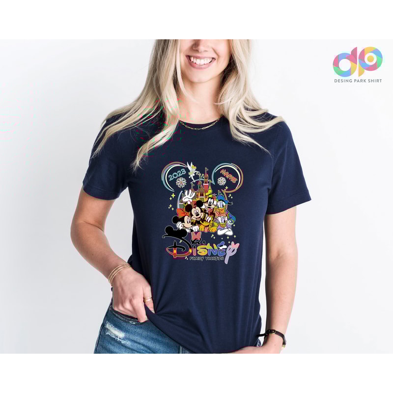 Custom Disneyland Family Vacation, Custom Name Shirt, Family Trip 2023, Mickey and Friends Shirt, Family Matching, Disneyworld Shirt - 2.jpg