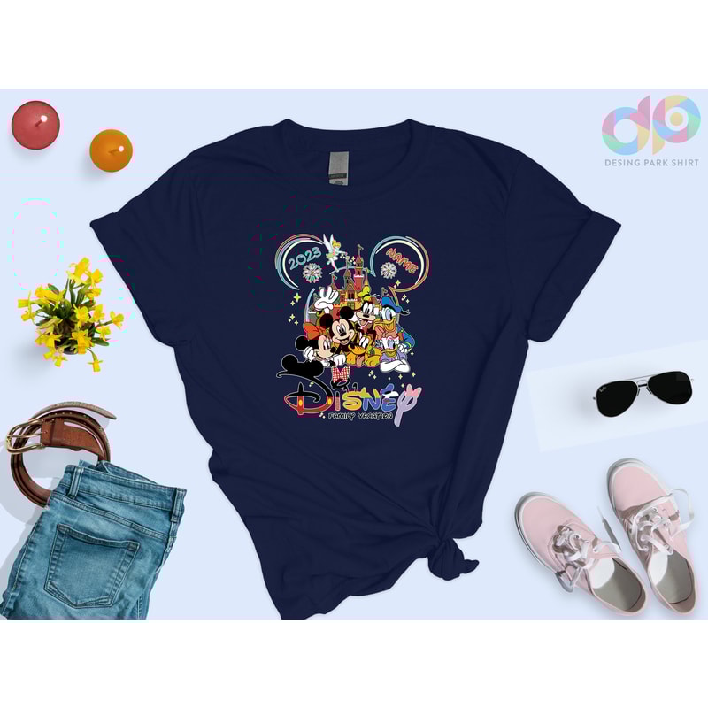 Custom Disneyland Family Vacation, Custom Name Shirt, Family Trip 2023, Mickey and Friends Shirt, Family Matching, Disneyworld Shirt - 6.jpg