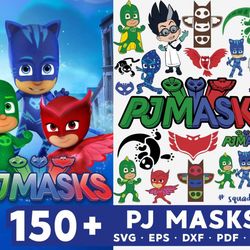 150 files pj masks bundle svg, digital download