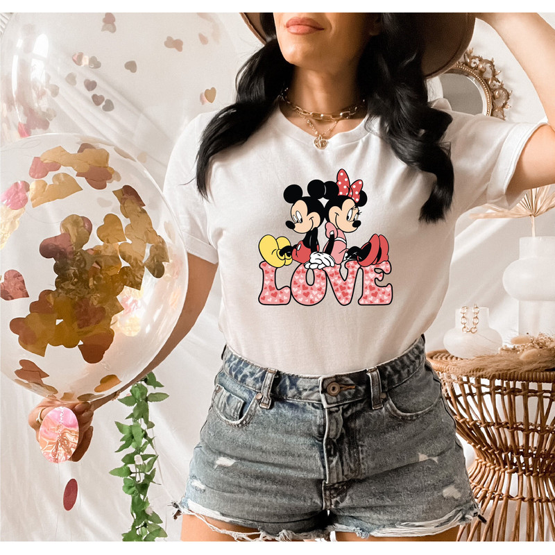 Disney Couple Tee, Mickey Minne Tee, Mickey Minnie Couple T-shirt, Disney Trip Couple Tee, Valentines Day Gift Tee,Disneyworld Matching Tee - 2.jpg