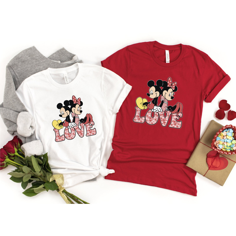 Disney Couple Tee, Mickey Minne Tee, Mickey Minnie Couple T-shirt, Disney Trip Couple Tee, Valentines Day Gift Tee,Disneyworld Matching Tee - 4.jpg