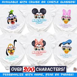 disney cruise shirts, best cruise ever disney character sunglasses shirt, disney cruise family shirts, disney family shi