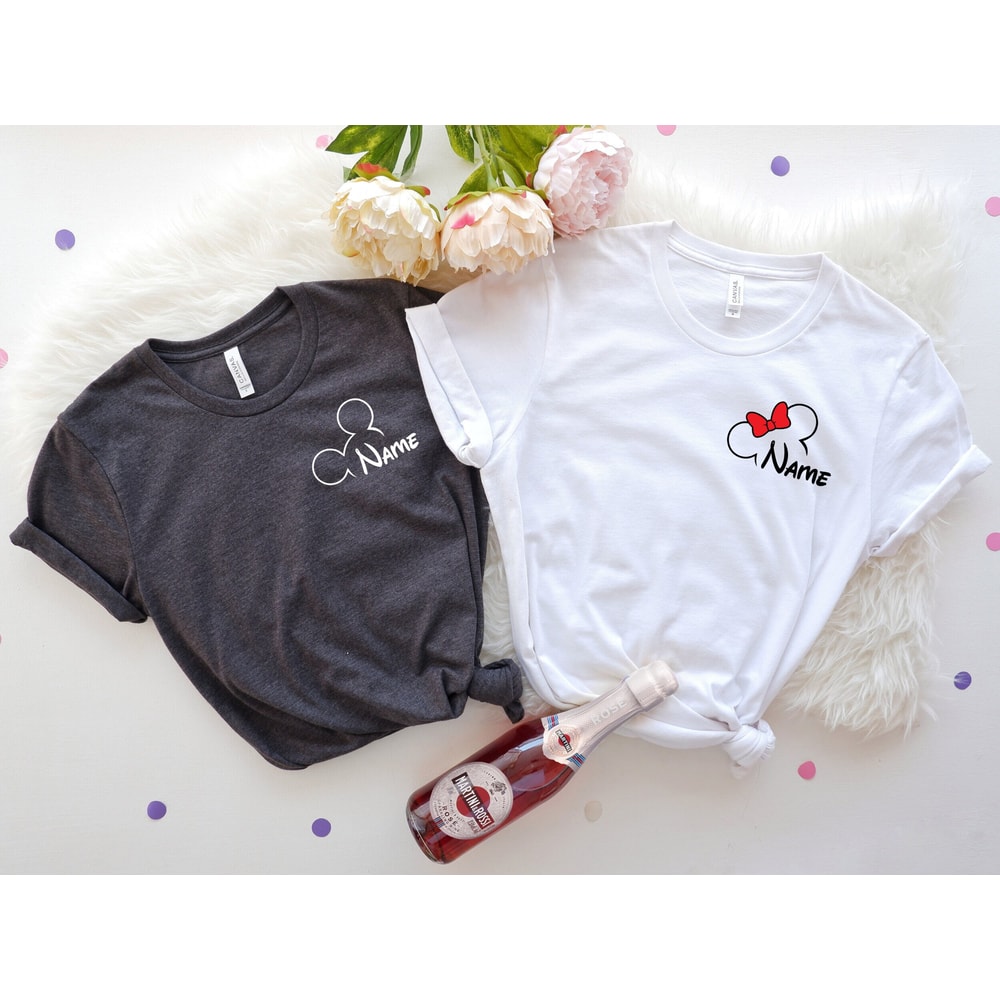 Disney Custom Name Shirts, Mickey And Minnie T-shirt, Disney Couple Shirt, Disney Castle Sweatshirt, Disney Family Vacation Tee, Disney Trip - 1.jpg