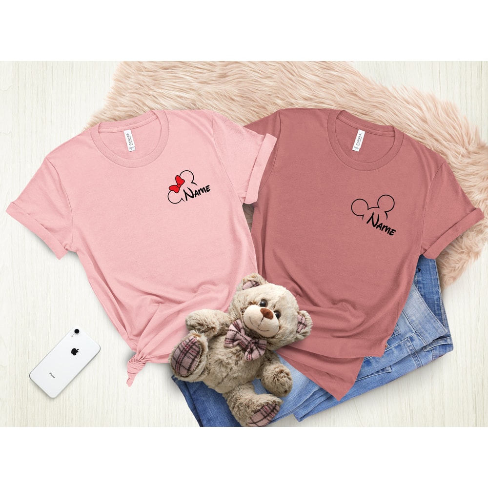 Disney Custom Name Shirts, Mickey And Minnie T-shirt, Disney Couple Shirt, Disney Castle Sweatshirt, Disney Family Vacation Tee, Disney Trip - 3.jpg