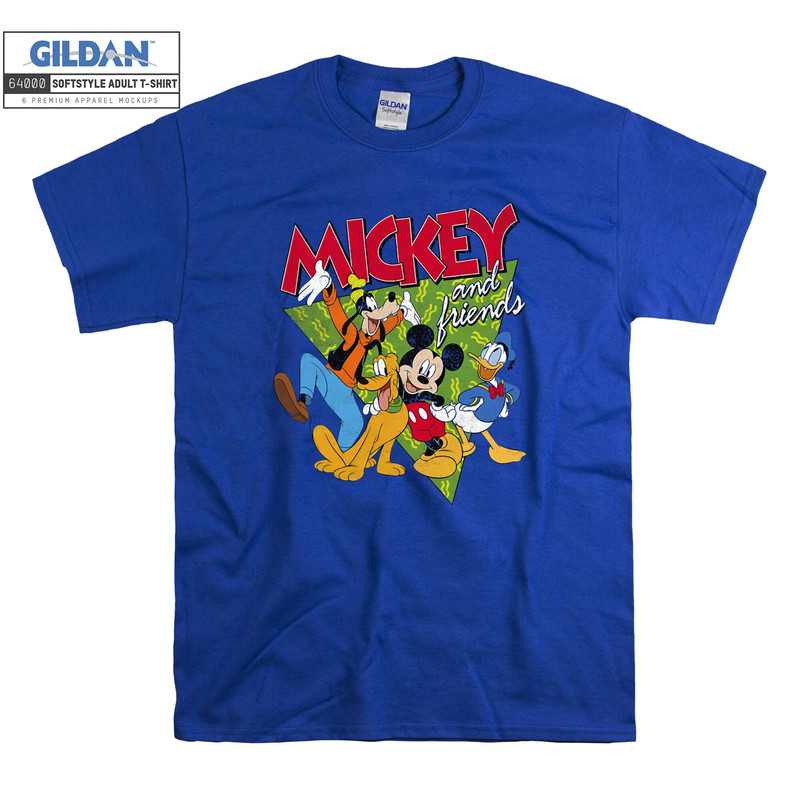 Disney Mickey And Friends Group Shot Patterned T shirt Hoodie Hoody T-shirt Tshirt S-M-L-XL-XXL-3XL-4XL-5XL Oversized Men Women Unisex 6273 - 2.jpg