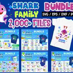 2000 file baby shark svg ,baby shark svg bundle