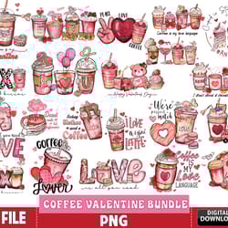 22 file coffee valentine bundle png