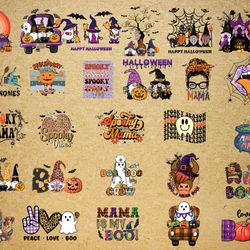 28 file spooky mama , witchy , peace love boo, boo halloween svg