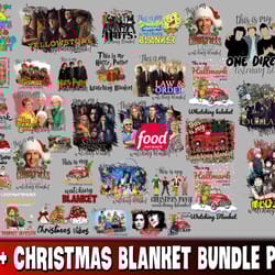 30 file christmas blanket bundle png, christmas png