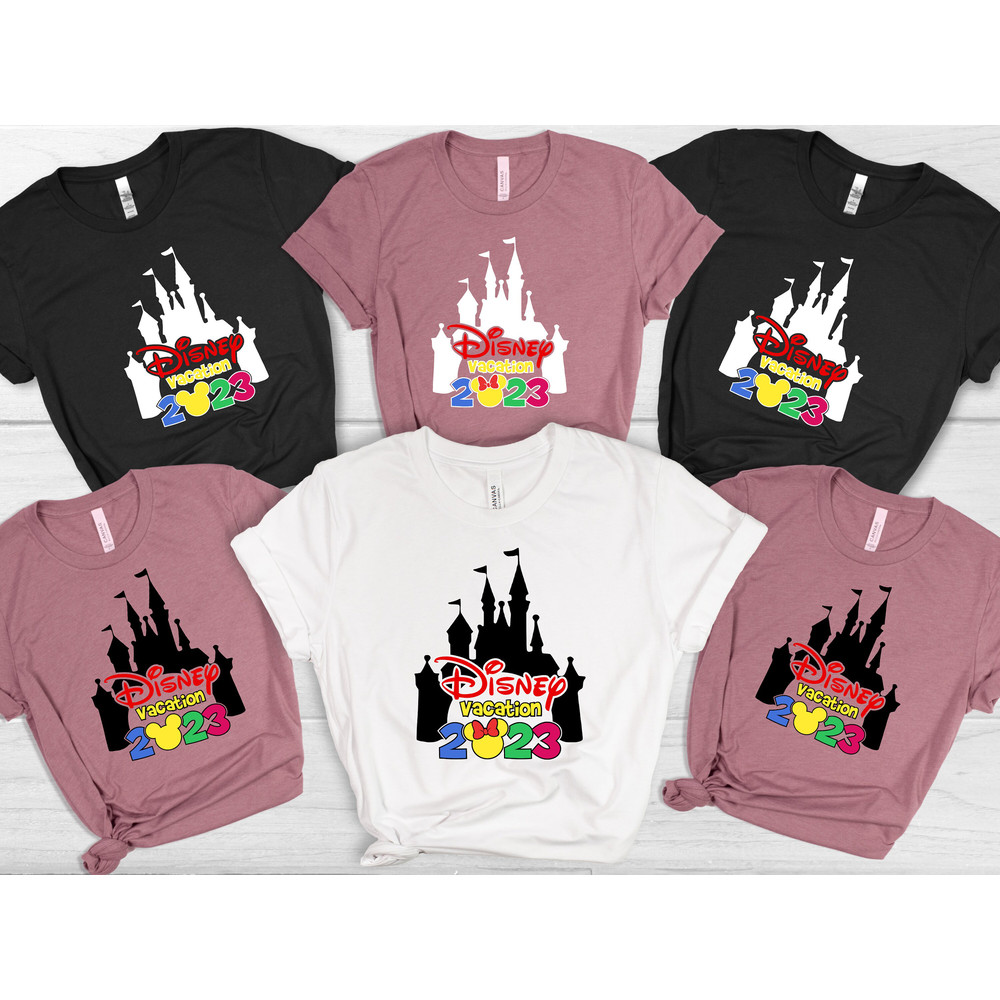 Disney Vacation 2023 Shirts, Disney Family Trip 2023, Mickey And Minnie T-shirt, Disney Couple Tee, Disney Castle Shirt, Disney Matching Tee - 1.jpg