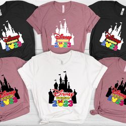 disney vacation 2023 shirts, disney family trip 2023, mickey and minnie t-shirt, disney couple tee, disney castle shirt,