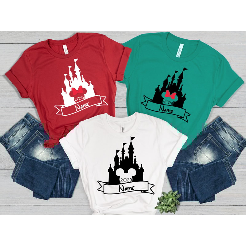 Disneyland Custom Name Shirts, Mickey And Minnie T-shirt, Disney Couple Shirt, Disney Castle Shirt, Disney Family Vacation, Disneyworld Tee - 5.jpg