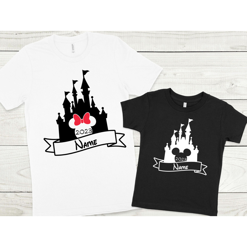 Disneyland Custom Name Shirts, Mickey And Minnie T-shirt, Disney Couple Shirt, Disney Castle Shirt, Disney Family Vacation, Disneyworld Tee - 1.jpg