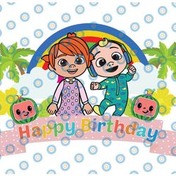 cocomelon jj and yo yo sister, coco melon svg, cocomelon svg, cocomelon birthday svg, watermelon birthday svg png eps jp