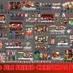 45 file friend christmas png, digital download