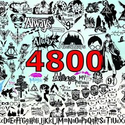 4800 file harry potter bundle svg, digital download