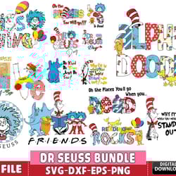 60 file dr seuss bundle svg, dr seuss svg, cat in the hat svg , digital download