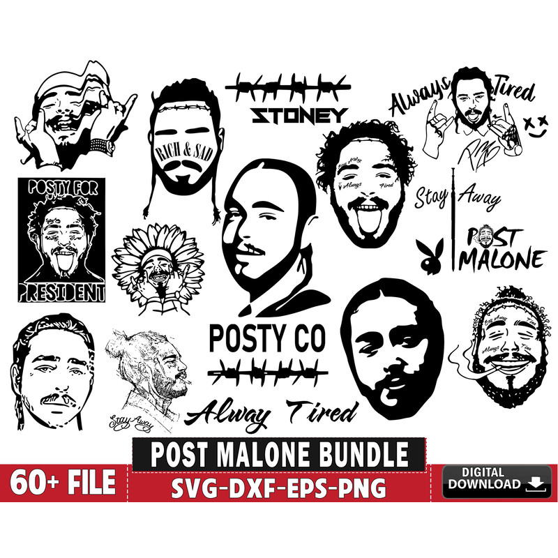 60+ file Post Malone svg bundle.jpg