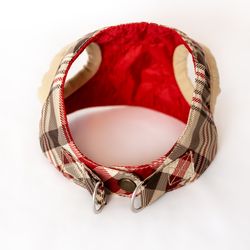 Step-in dog harness unisex. Plaid Checkered Harness in Three Color Options. No Pull.  Suitable for XS to Medium Dogs and