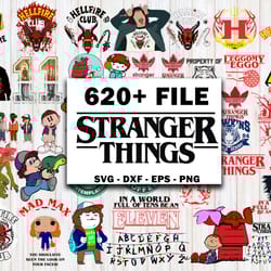 620 file mega bundle stranger things svg, digital download