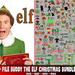 650 file buddy the elf christmas bundle svg, digital download
