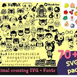 70 file animal criossing svg, digital download