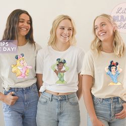 matching princess mouse ears shirt, snow white, belle, mermaid, jasmine, aurora, tiana, cinderella shirt , matching wdw