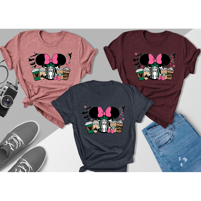 Minnie Starbucks Coffee Shirt, Disney Coffee Latte Tee, Disney Tinker Bell Shirt, Disney Girls Shirt, Mickey Ears Shirt, Disney Matching Tee - 8.jpg