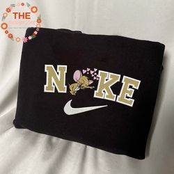 nike x jerry and tom embroidered sweatshirt, inspired brand embroidered sweatshirt, brand embroidered crewneck, brand em