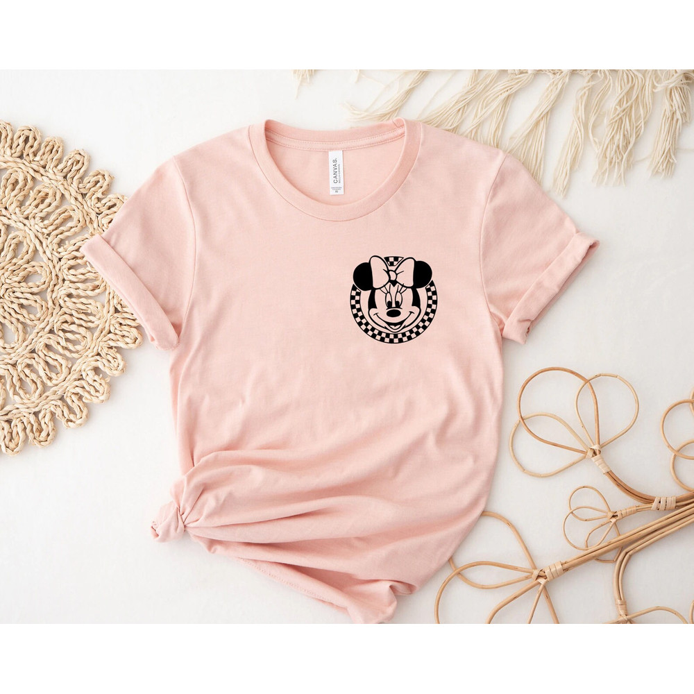 Retro Disney Pocket Size Print Shirts, Mickey Checkered Shirt, Retro Disney Shirts, Disney Shirts Women, Disney Family Shirts, Minnie Mouse - 2.jpg