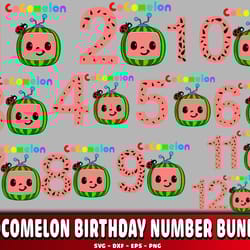 cocomelon birthday number bundle svg , cocomelon svg
