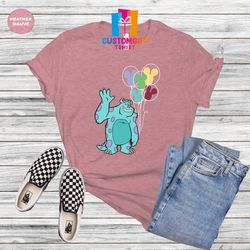 sully t-shirt, disney shirt, monsters inc shirt, balloons shirt, cartoon shirt, disney kids shirt, animation lover shirt