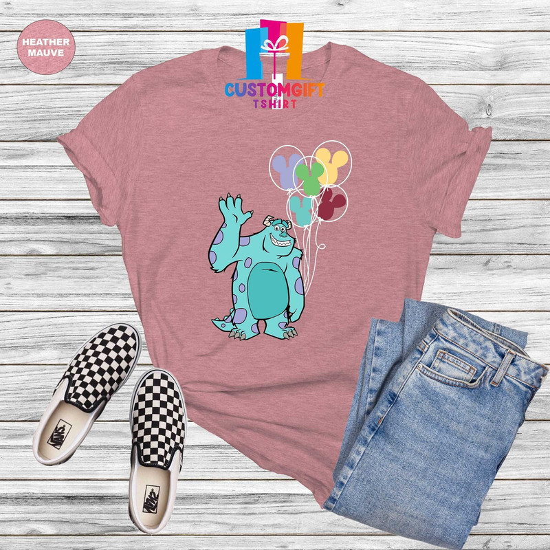 Sully T-shirt, Disney Shirt, Monsters Inc Shirt, Balloons Shirt, Cartoon Shirt, Disney Kids Shirt, Animation Lover Shirt, Sullivan Shirt - 1.jpg