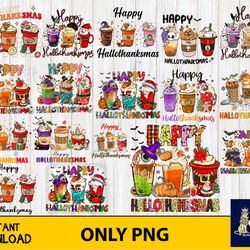 hallothanksmas bundle png, digital download
